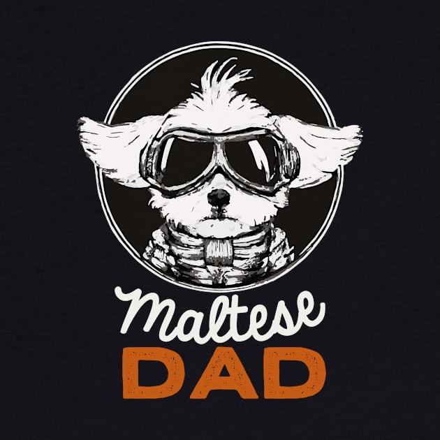 Maltese Dad Vintage Dog Owner Retro Dog Father by BetterManufaktur